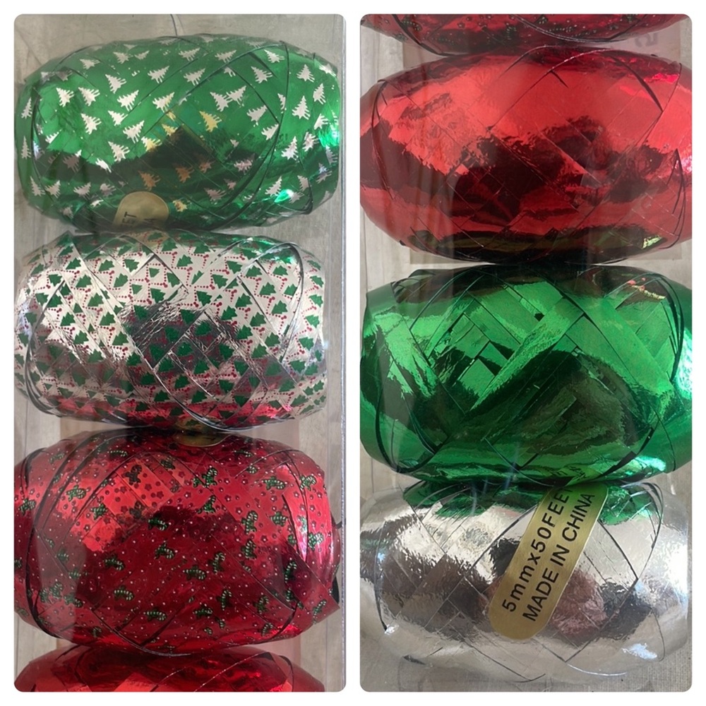 Regal Greetings Metallic Curl Ribbon 6 Pack (300’) Christmas Birthday NWT - Picture 2 of 12